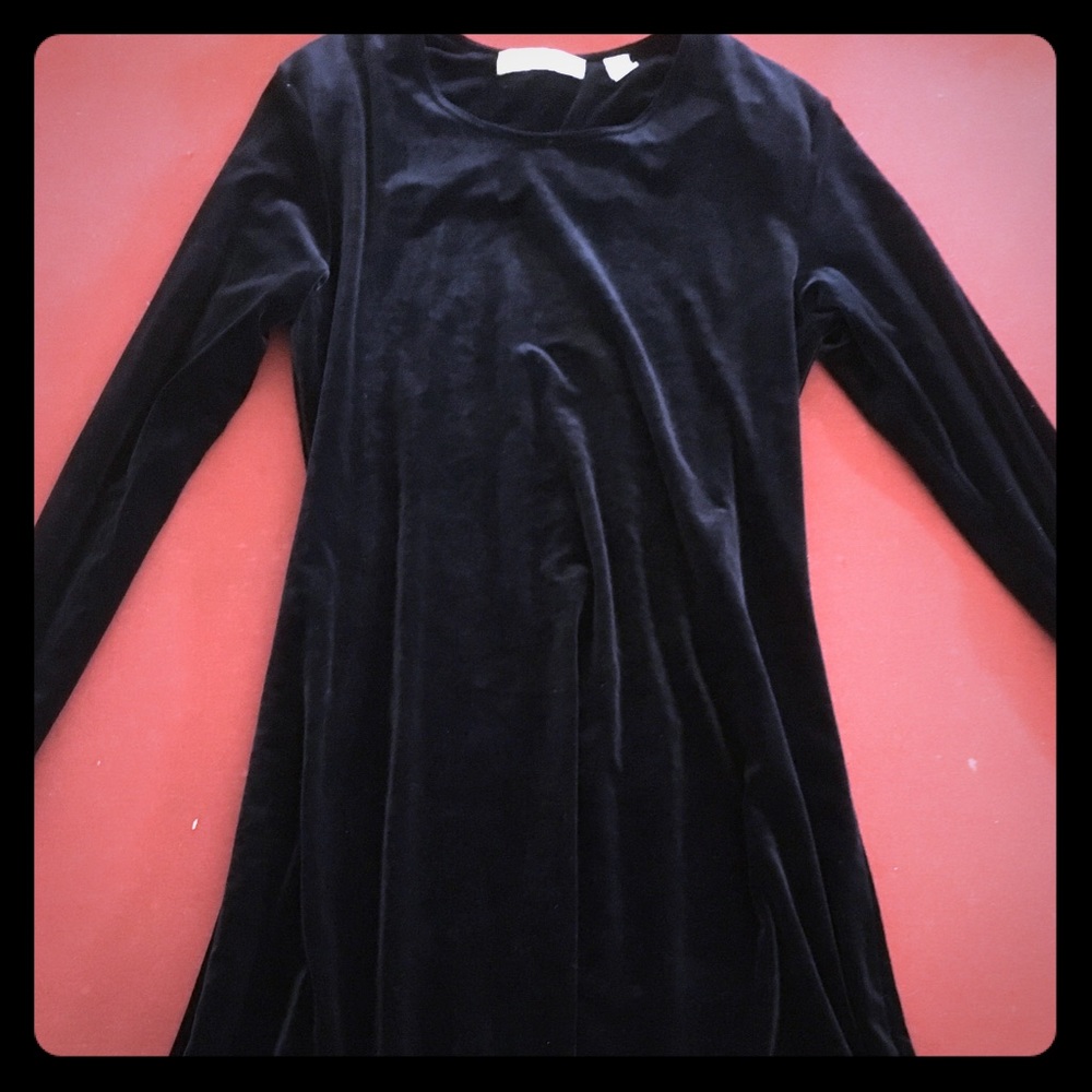 Black Velvet Dress - Picture 1 of 2